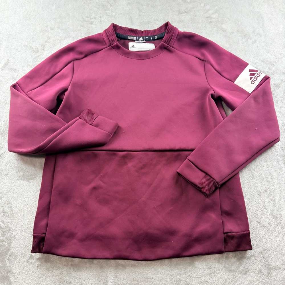 Adidas Z.N.E. Crewneck Sweatshirt Maroon Burgundy Red Women's Size Small